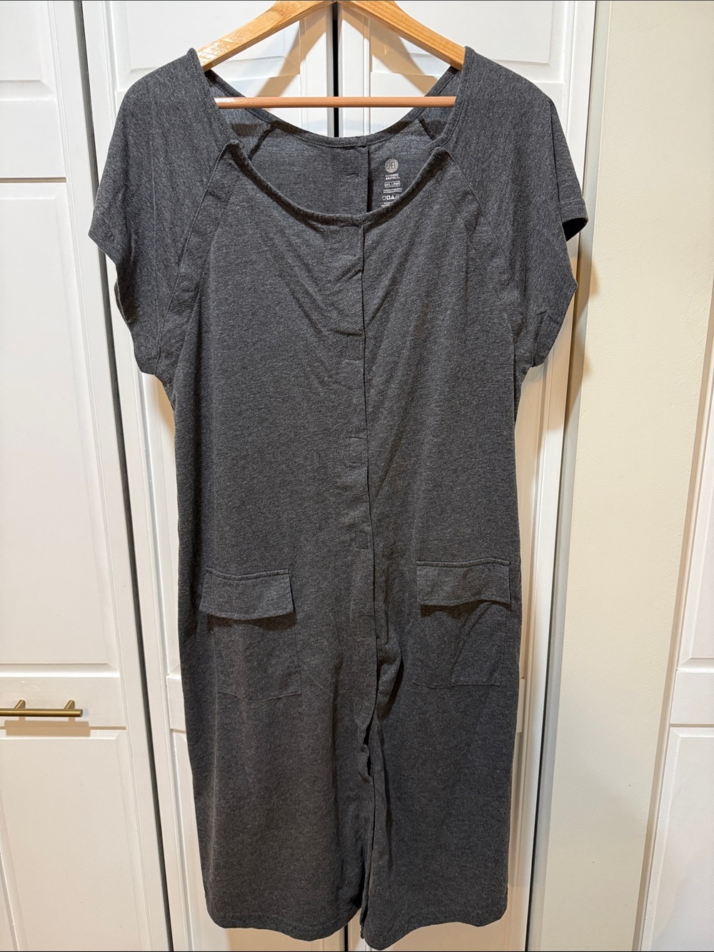 Kindred Bravely Heather Gray Delivery/Nursing Gown